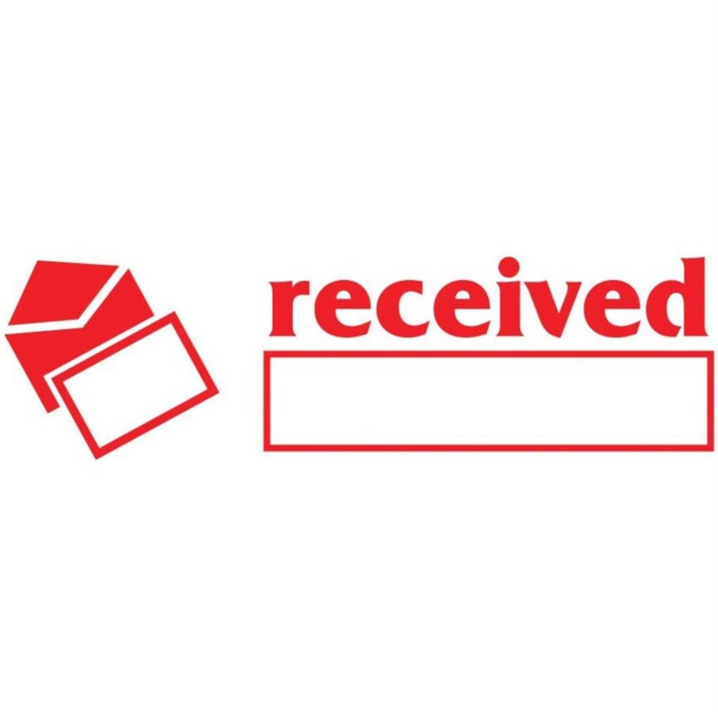 AccuStamp COSCO Shutter Stamp - Message Stamp - RECEIVED - 0.50 Impression Width - 20000 Impression(s) - Red - Rubber  Plastic - 1 Each - Image 2